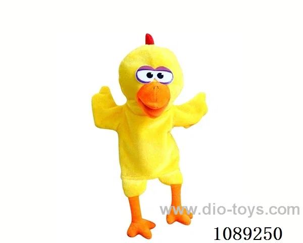 Chicken cartoon animal hand puppet plush doll