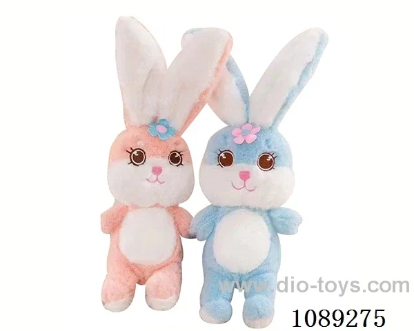 Big eared rabbit with flower