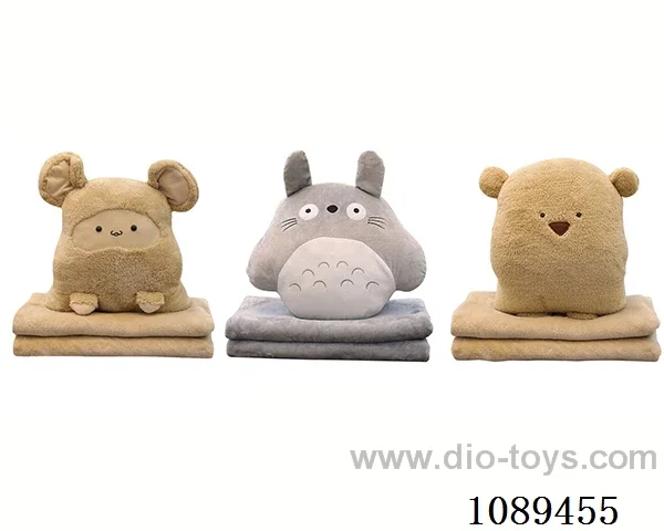 Cartoon animal hand warmer comforter