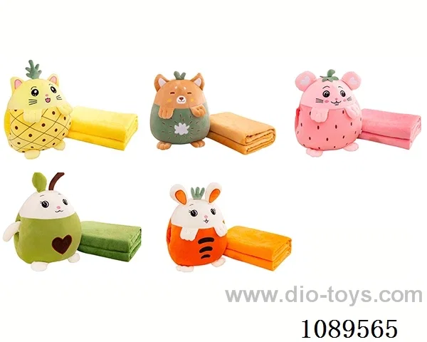 Fruit animal hand warmer pillow air conditioner comforter