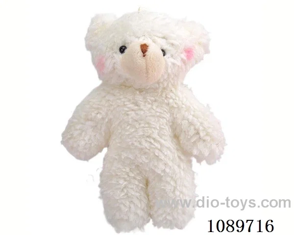 Pearl velvet bear pendant