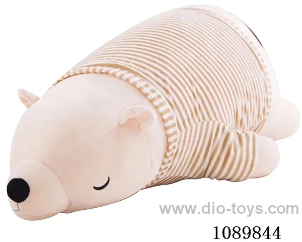 55CM dressed polar bear throw pillow