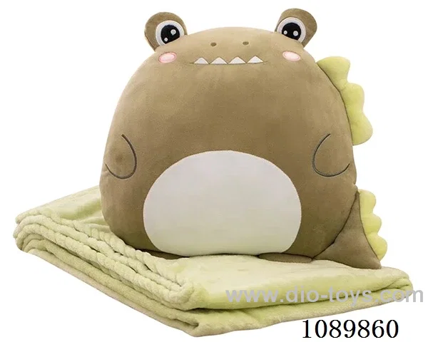 Crocodile throw pillow blanket