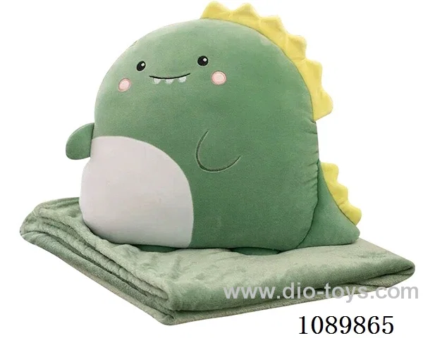 Dinosaur throw pillow blanket