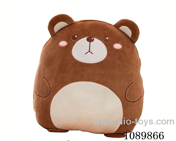 Brown bear throw pillow