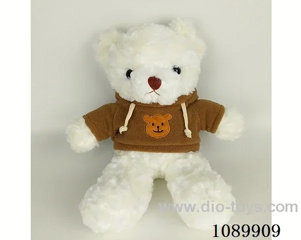 White twist brown hoodie bear