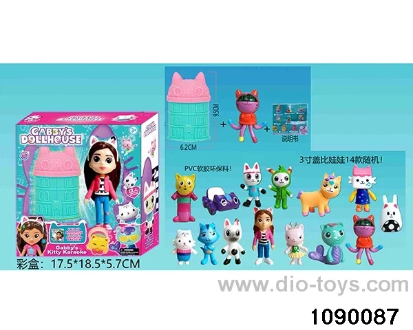 5 inch doll + dollhouse set in window box