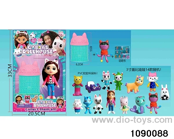 5 inch doll + dollhouse set in Blister card