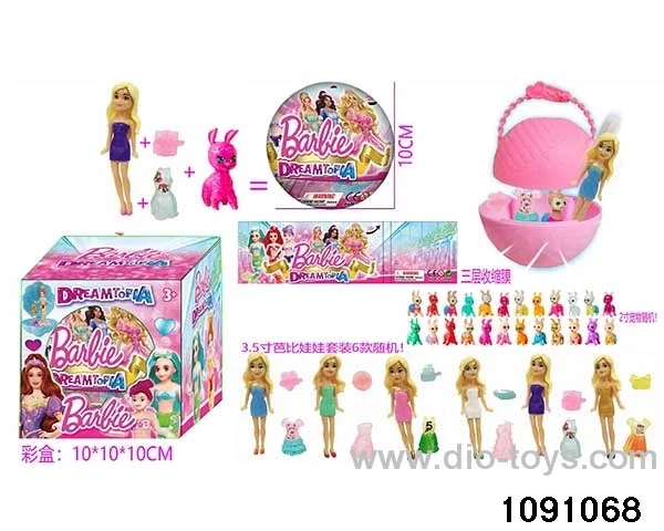3.5 inch doll set in window box