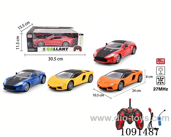 1:18 5ch rc car with light included battery