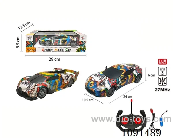 1:18 4ch rc car with light included battery