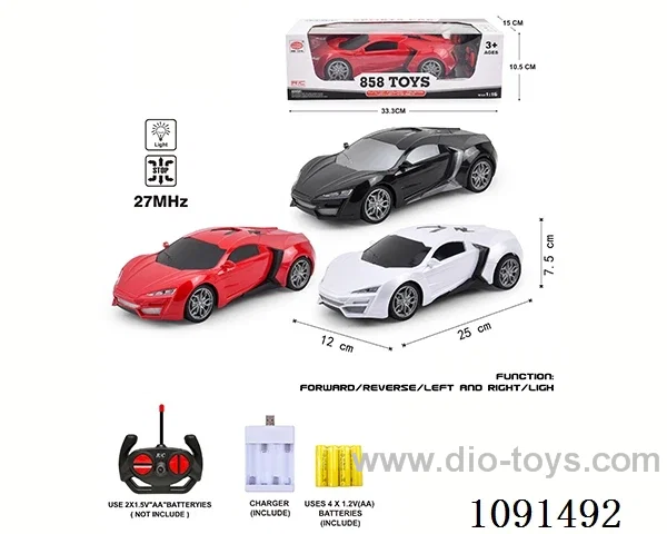 1:16 4ch rc car with light included battery