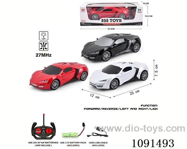 1:16 4ch rc car with light included battery
