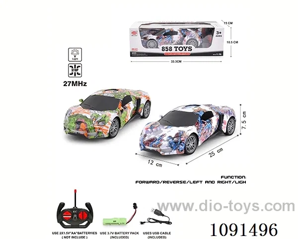 1:16 4ch rc car with light included battery