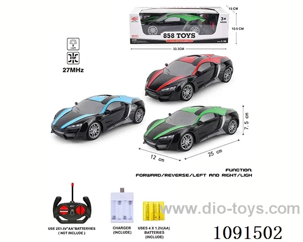 1：16 4ch rc car with light included battery