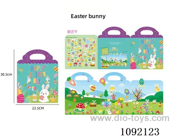 Easter -DIY scene sticker busy book repeatedly pasted Quiet book