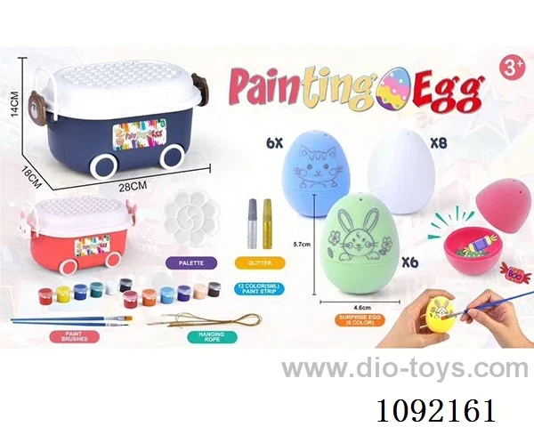 DIY painted flocking Easter eggs