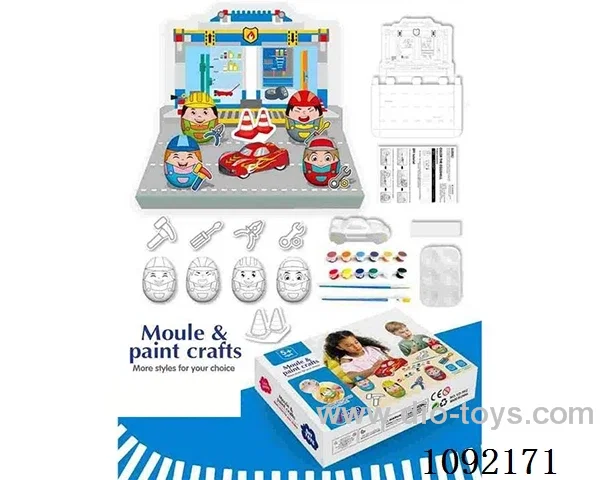 Easter DIY egg graffiti painting scene to build theme puzzle