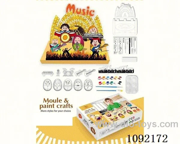 Easter DIY egg graffiti painting scene to build theme puzzle