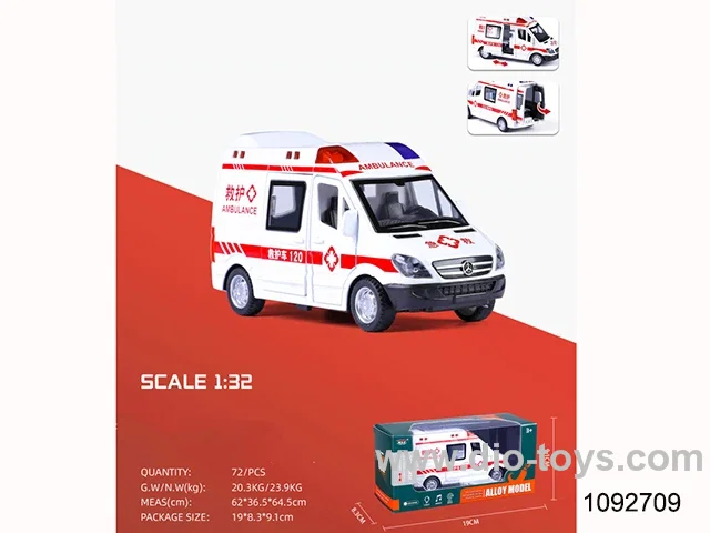 alloy ambulance with light & music