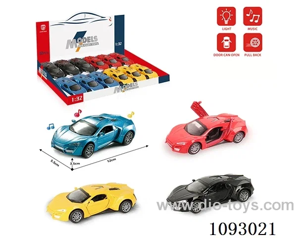 1:32 pull back alloy car W L/M included battery