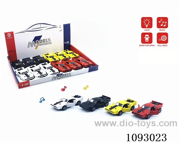 1:32 pull back alloy car W L/M included battery