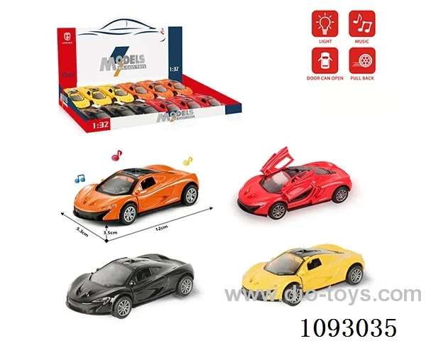 1:32 pull back alloy car W L/M included battery