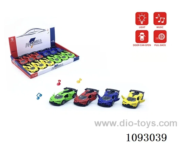1:32 pull back alloy car W L/M included battery