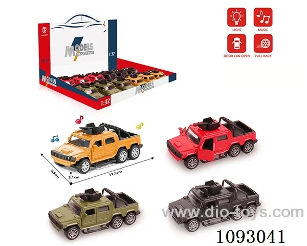 1:32 pull back alloy car W L/M included battery