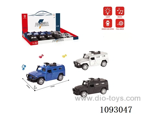 1:32 pull back alloy car W L/M included battery