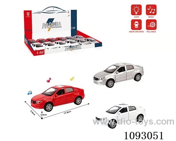 1:32 pull back alloy car W L/M included battery