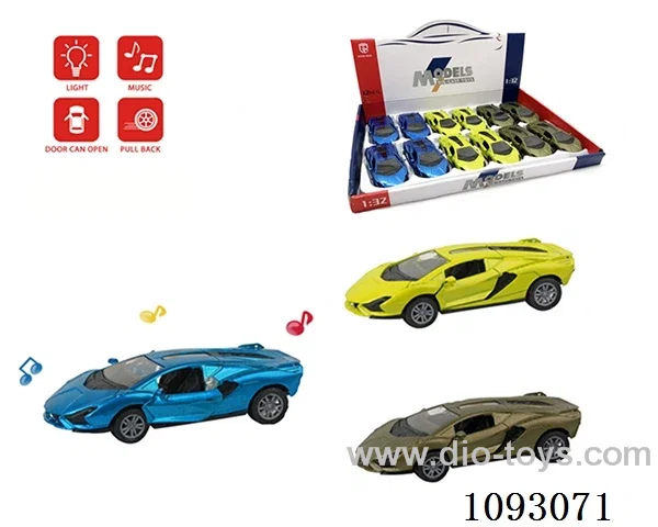 1:32 pull back alloy car W L/M included battery