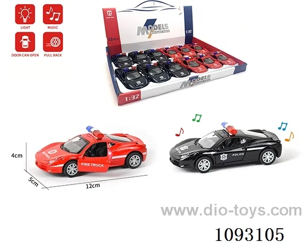 1:32 pull back alloy car W L/M included battery