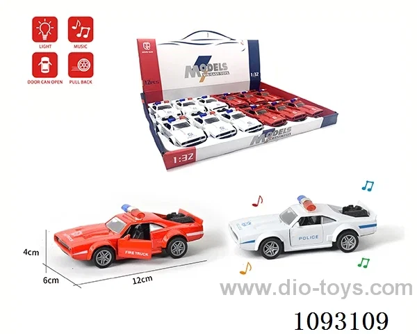 1:32 pull back alloy car W L/M included battery