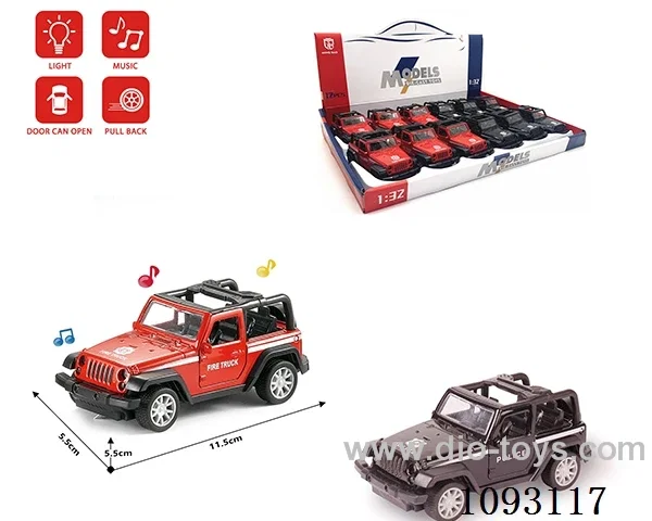 1:32 pull back alloy car W L/M included battery
