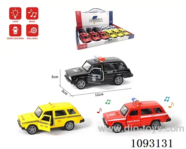 1:32 pull back alloy car W L/M included battery