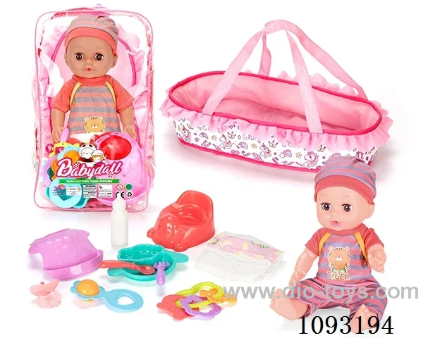 14inch doll with 12IC/attachments/cabas