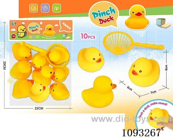 Vinyl BB whistle ducks 9PCS + fishing