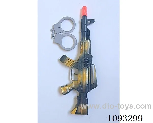 Flint gun and handcuffs