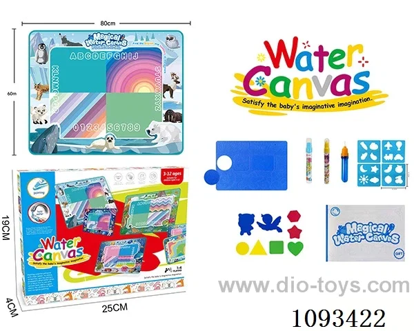 Magical magical water canvas/graffiti pad with North and South polar animal theme