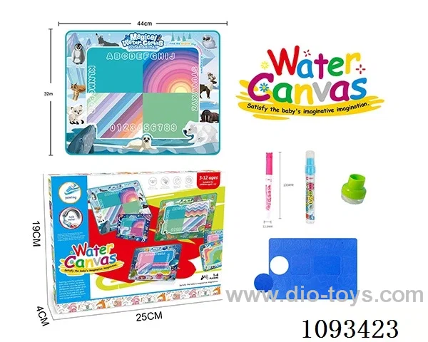 Magical magical water canvas/graffiti pad with North and South polar animal theme