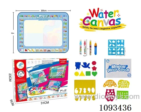 Alphanumeric theme Magic Magic Water Canvas/Graffiti mat