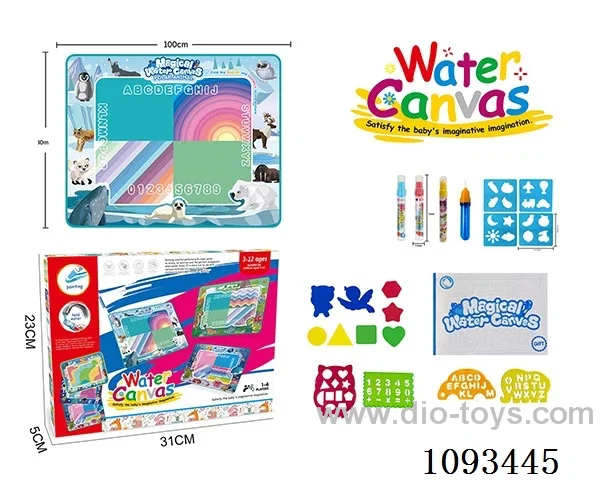 Magical magical water canvas/graffiti pad with North and South polar animal theme