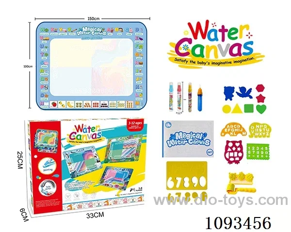 Alphanumeric theme Magic Magic Water Canvas/Graffiti mat