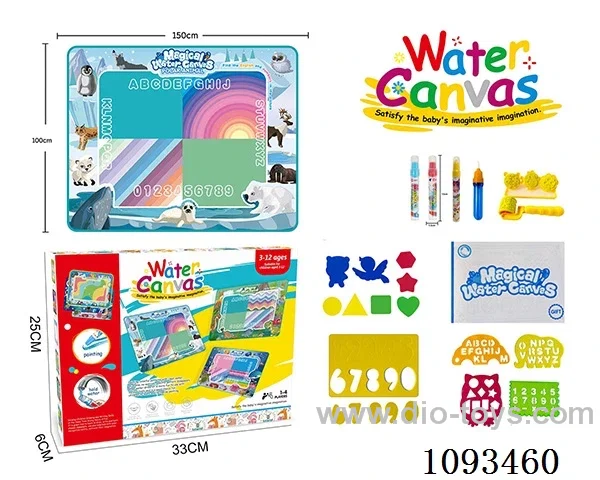 Magical magical water canvas/graffiti pad with North and South polar animal theme