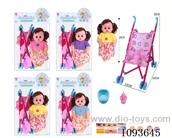 12 inch doll with artificial voice/Plastic trolley included battery