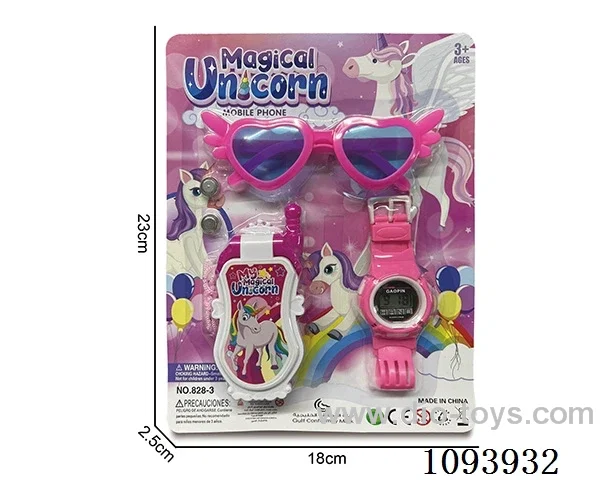 Flip phone * with 2 AG13* Electronic watch with 1 LR41 * glasses