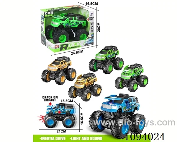 friction impact deformation car with light/music/LR44*3