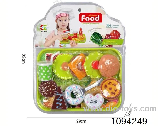 Round hamburger dessert combination