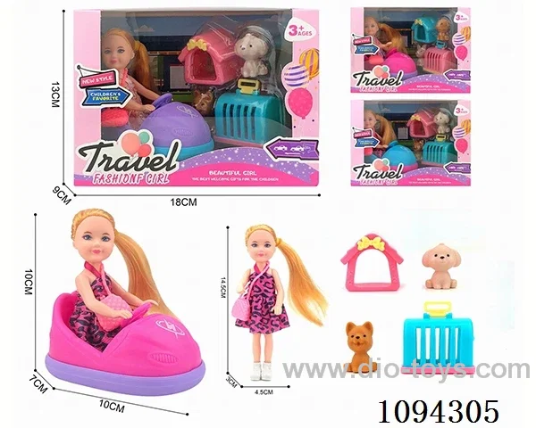 5 inch barbie pet pet blue bumper car
